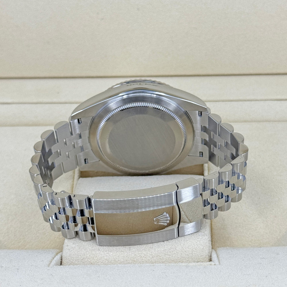 Sky-Dweller, 42mm, Oystersteel and 18k White Gold, White, Jubilee, Ref# 336934-0004