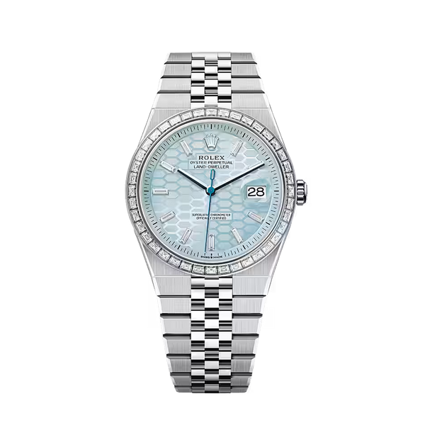 Land-Dweller 40mm Oyster Platinum & Diamonds M127386TBR-0001