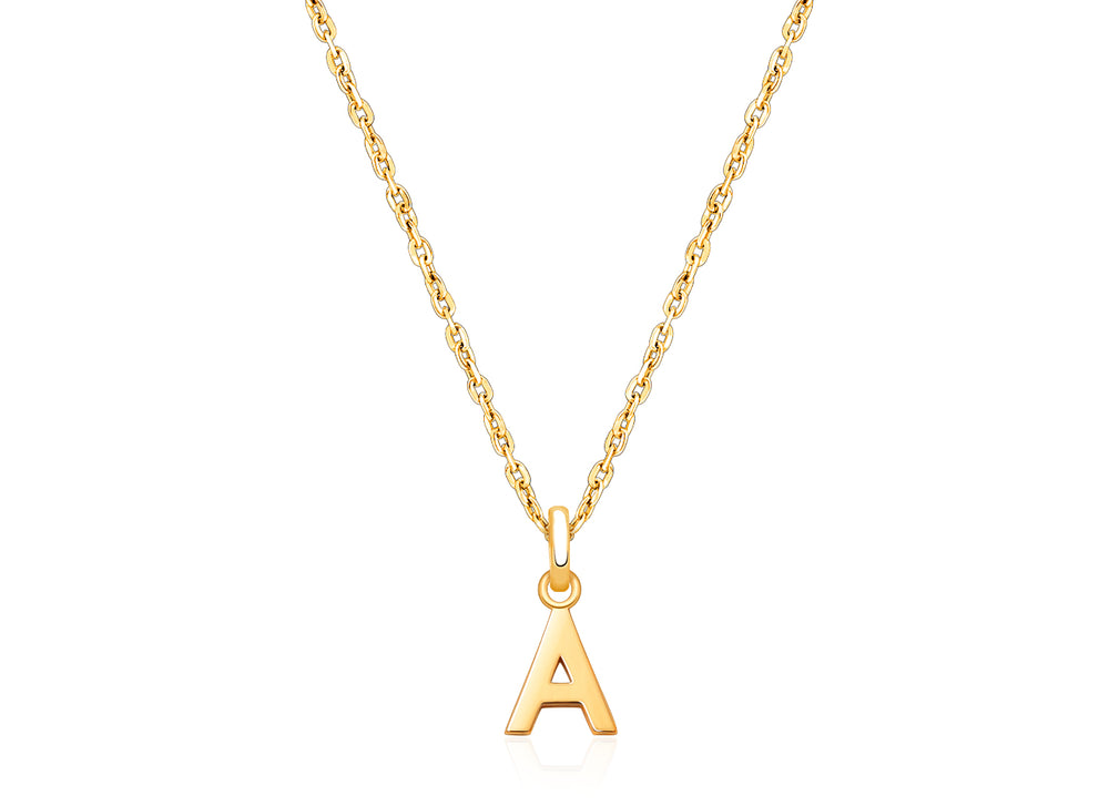 Modern Initial Personalized Children’s Necklace for Girls – 14K Gold