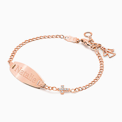 Lucky Stars, Clear CZ Baby/Children’s Earrings, Screw Back – 14K Rose Gold