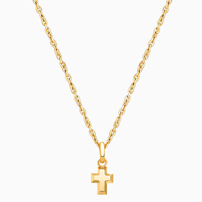 Regal Cross, Teen’s Necklace for Girls- 14K Gold