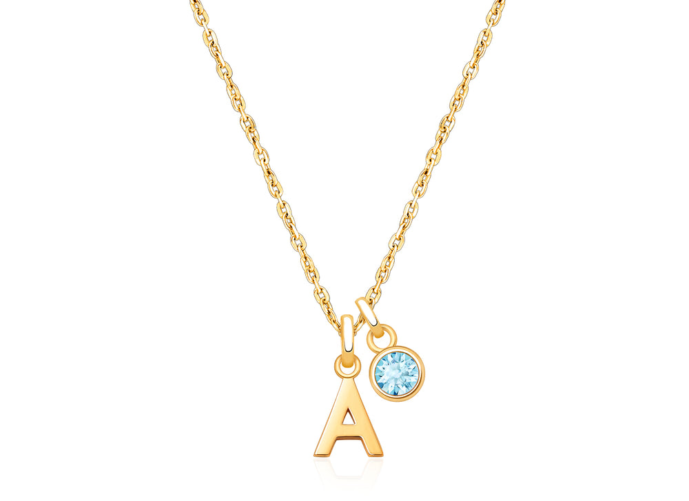 Modern Initial “Design Your Own” Personalized Teen’s Necklace for Girls – 14K Gold