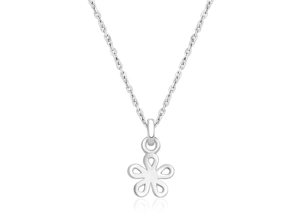 Daisy Dear, Children’s Flower Necklace for Girls – 14K White Gold