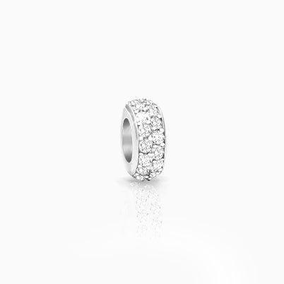 Under The Same Sky, Sterling Silver Multi-Studded CZ Rondel – Children’s Adoré™ Charm