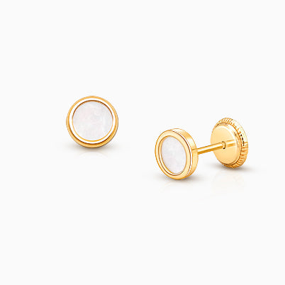 Diamond Cut Cutie, Baby/Children’s Earrings, Screw Back – 14K Gold