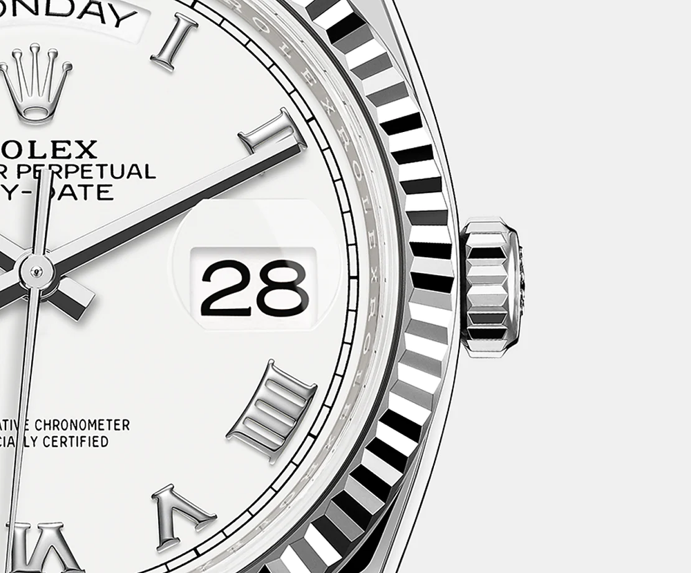 Day-Date, 36mm, Platinum, Ref# 128236-0007