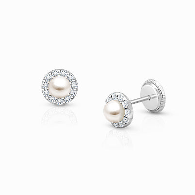 Diamonds & Pearls, Baby/Childrens Engraved Bracelet for Girls – Sterling Silver