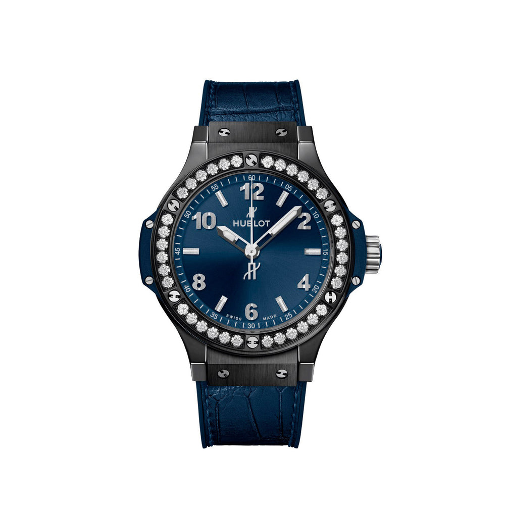 Big Bang, Ceramic Blue Diamonds, 38mm, Ref# 361.CM.7170.LR.1204