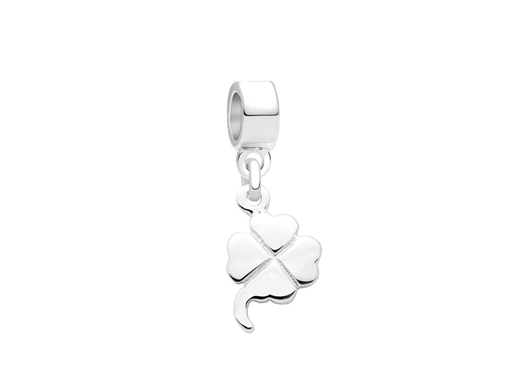 Lucky Clover, Sterling Silver Four-Leaf Clover – Children’s Adoré™ Dangle Charm