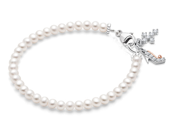 3mm Cultured Pearls, Christening/Baptism Baby/Children’s Beaded Bracelet – Sterling Silver