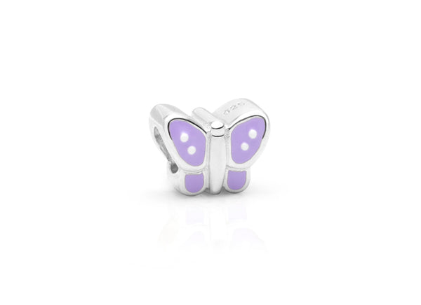 Butterfly Kisses, Sterling Silver Butterfly with Purple Enamel – Children’s Adoré™ Charm