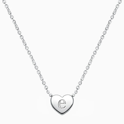 Mini Sliding Heart, Engraved Children’s Necklace for Girls (FREE Personalization) – 14K Gold