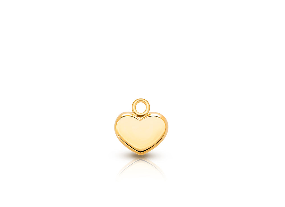 Heart – Modern Baby/Children’s Individual Charm (Add to Your Existing Bracelet or Necklace) – 14K Gold