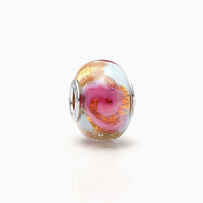 Pretty Little Petals, Sterling Silver, Pink Enamel and Clear CZ Flower – Children’s Adoré™ Charm