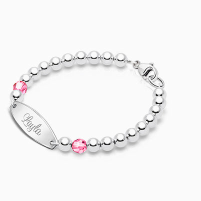 February Birthstone 9mm Huggie Hoops, Swarovski® Crystal Baby/Children’s Earrings – Sterling Silver