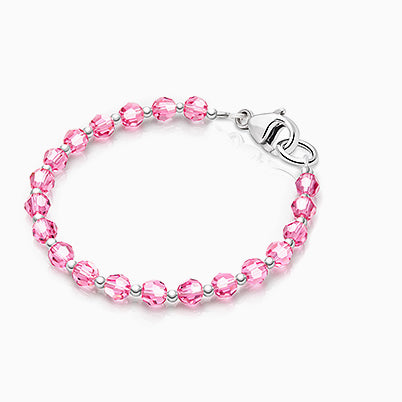 Birthstone Crystal, Teen’s Beaded Bracelet for Girls (All 12 Birthstones Avail) – 14K Gold