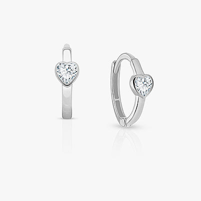 Shining Cross, Pavé CZ Children’s Necklace for Girls – 14K White Gold