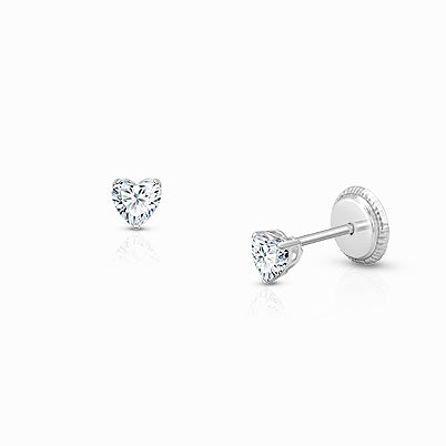 Heart of Gold, Baby/Children’s Engraved ID Bracelet for Girls – 14K White Gold