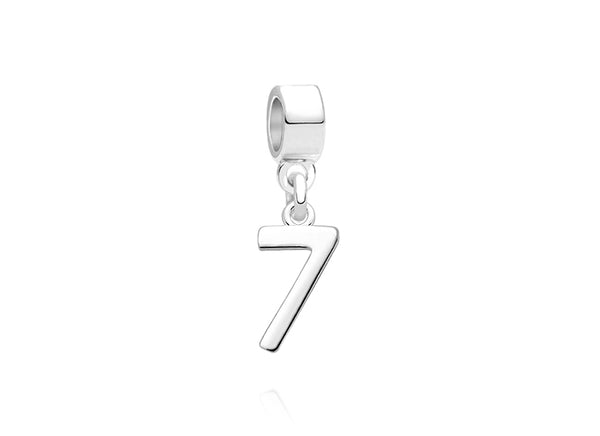 Lucky Seven, Sterling Silver Number 7 Charm – Children’s Adoré™ Dangle Charm