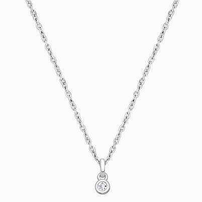 Pavé Bar, Clear CZ Teen’s Earrings, Screw Back – 14K White Gold