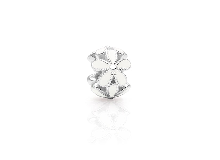 Secret Garden, Sterling Silver and White Enamel Flowers – Children’s Adoré™ Charm