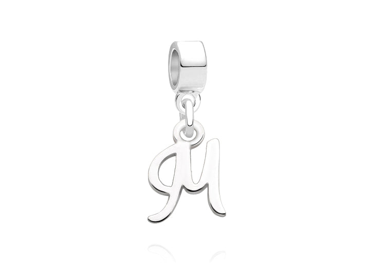 Cursive Initial, Sterling Silver Letter (26 Chracters Available) – Children’s Adoré™ Dangle Charm