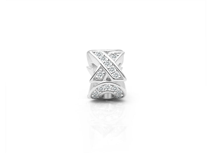 Endless Hugs & Kisses, Sterling Silver with Clear CZ’s XOXO – Children’s Adoré™ Charm