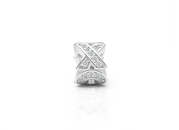 Endless Hugs & Kisses, Sterling Silver with Clear CZ’s XOXO – Children’s Adoré™ Charm