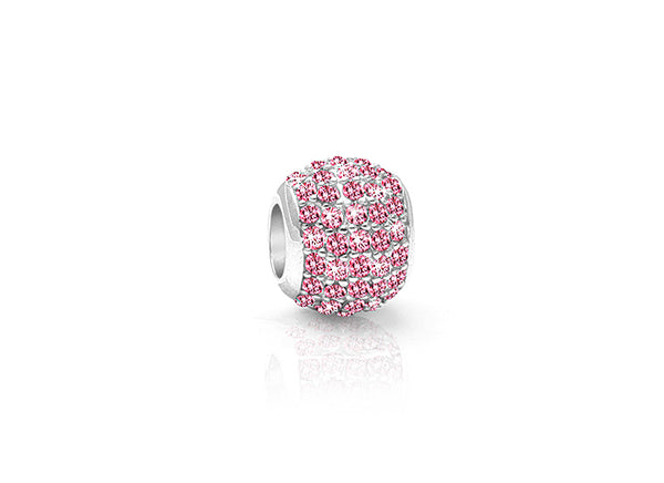 Fairytale Princess, Sterling Silver and Pink CZ Sparkling Lights Pavé Round – Children’s Adoré™ Charm