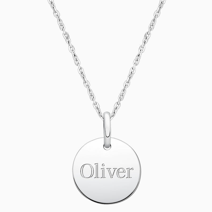 tB® Birthstone, Children’s Personalized Necklace for Boys (All 12 Crystal Birthstones Available) – Sterling Silver