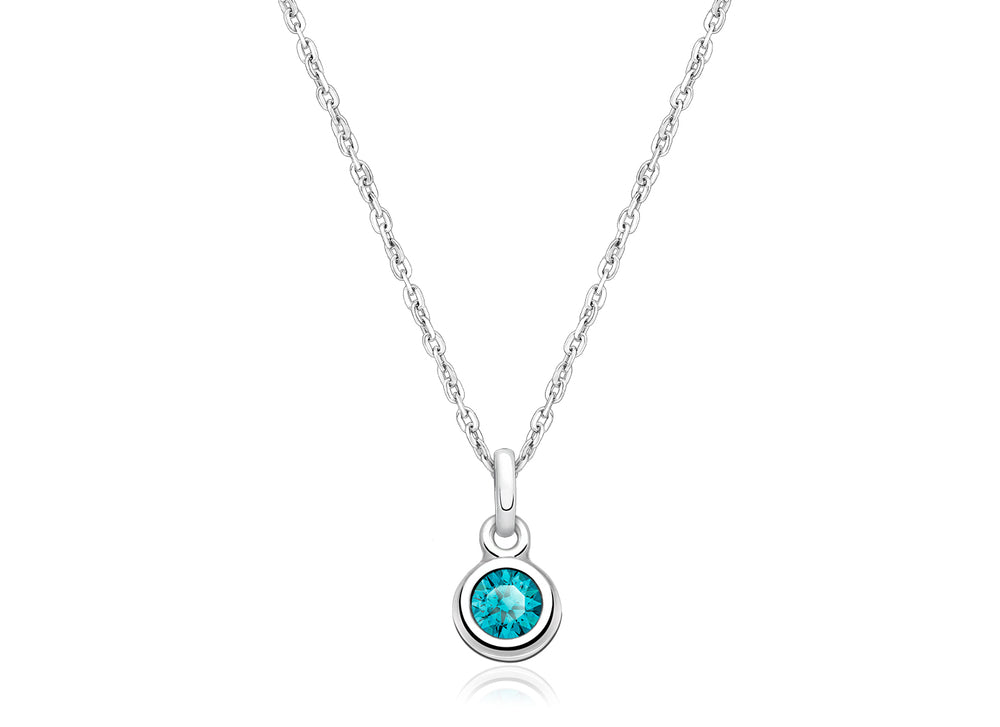 tB® Birthstone, Children’s Personalized Necklace for Girls (All 12 Crystal Birthstones Available) – Sterling Silver