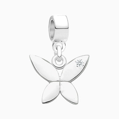 Night Owl, Sterling Silver and Lotus Blue Murano Glass (Hand Made in Italy) – Children’s Adoré™ Charm