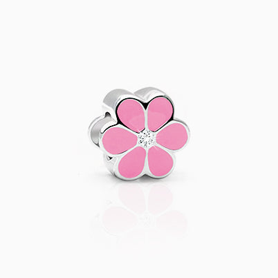 Sparkle in My Heart, Sterling Silver, Pink Enamel and CZ Heart – Children’s Adoré™ Dangle Charm