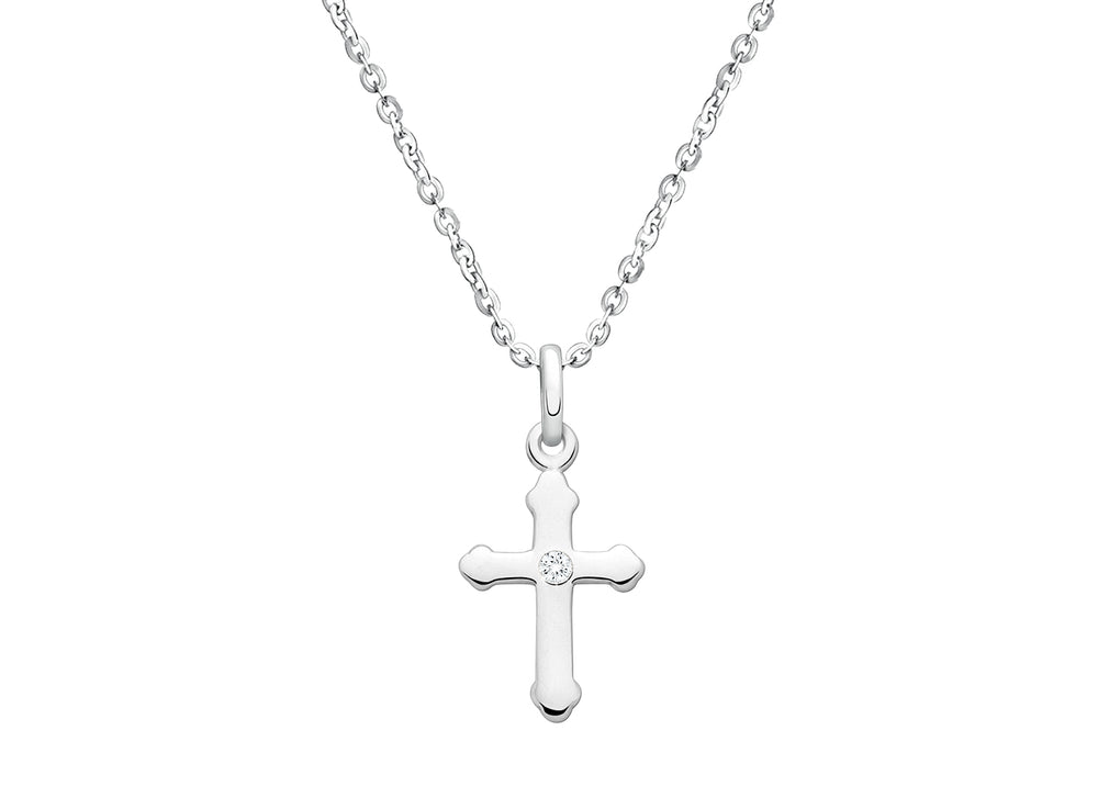 A Child’s Faith, Teen’s Cross Necklace for Girls – Sterling Silver