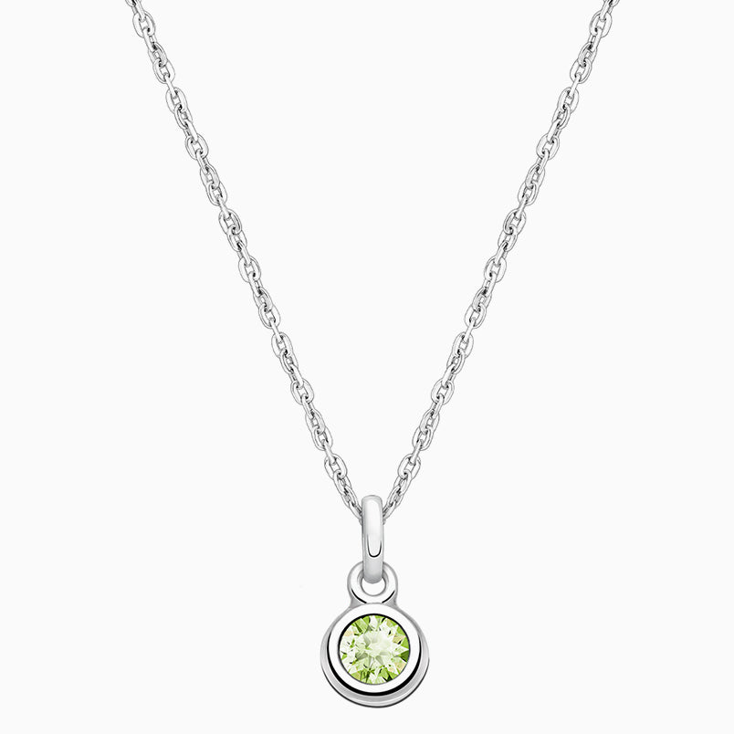 tB® Birthstone, Children’s Personalized Necklace for Boys (All 12 Crystal Birthstones Available) – Sterling Silver