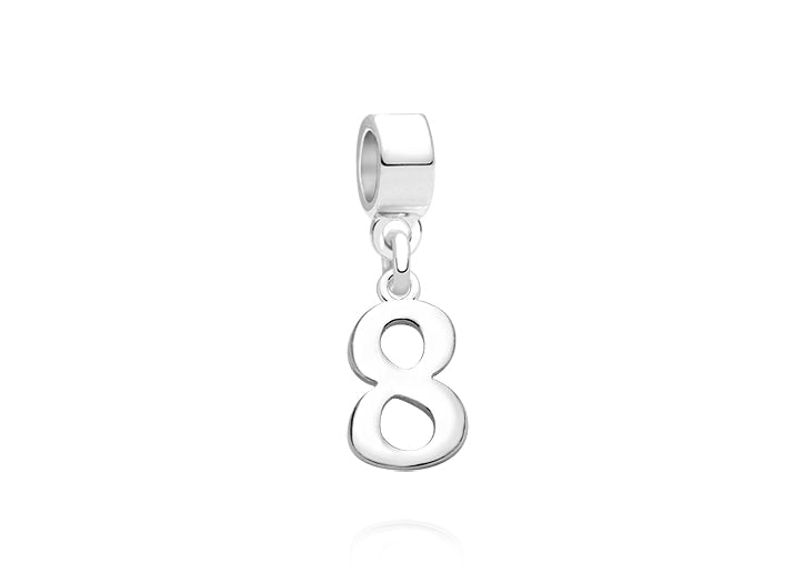 Eight is Great!, Sterling Silver Number 8 Charm – Children’s Adoré™ Dangle Charm