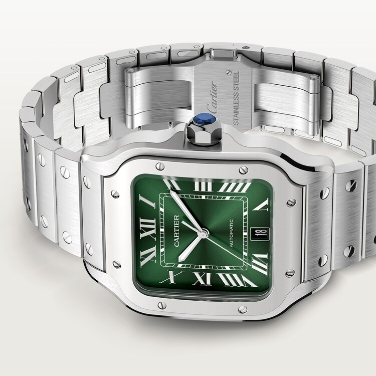 Unworn Santos, Stainless Steel, 39.8mm, Ref# WSSA0062, box and papers