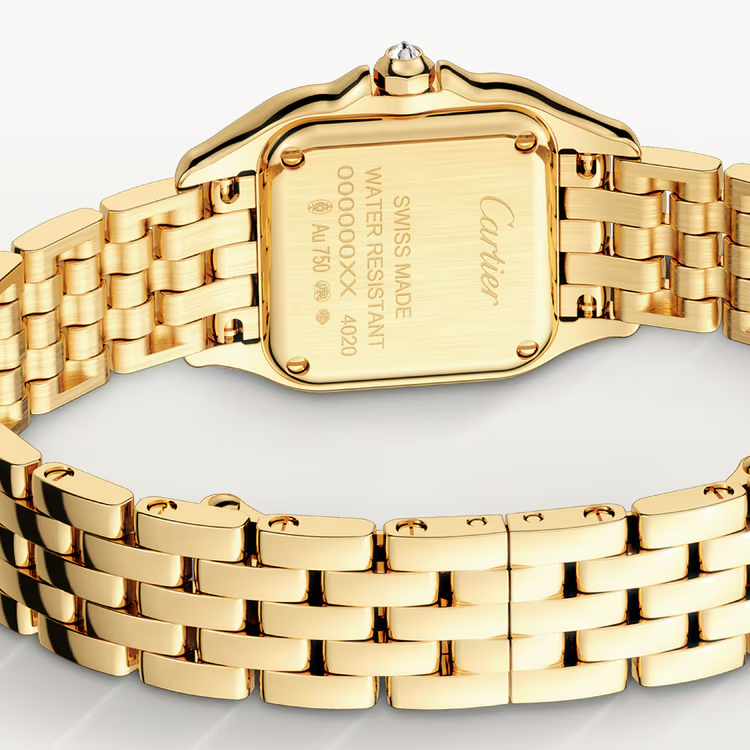 Unworn Panthère Small, 18k Yellow Gold, Diamonds, 22mm x 30mm, Ref# WJPN0067, box and papers