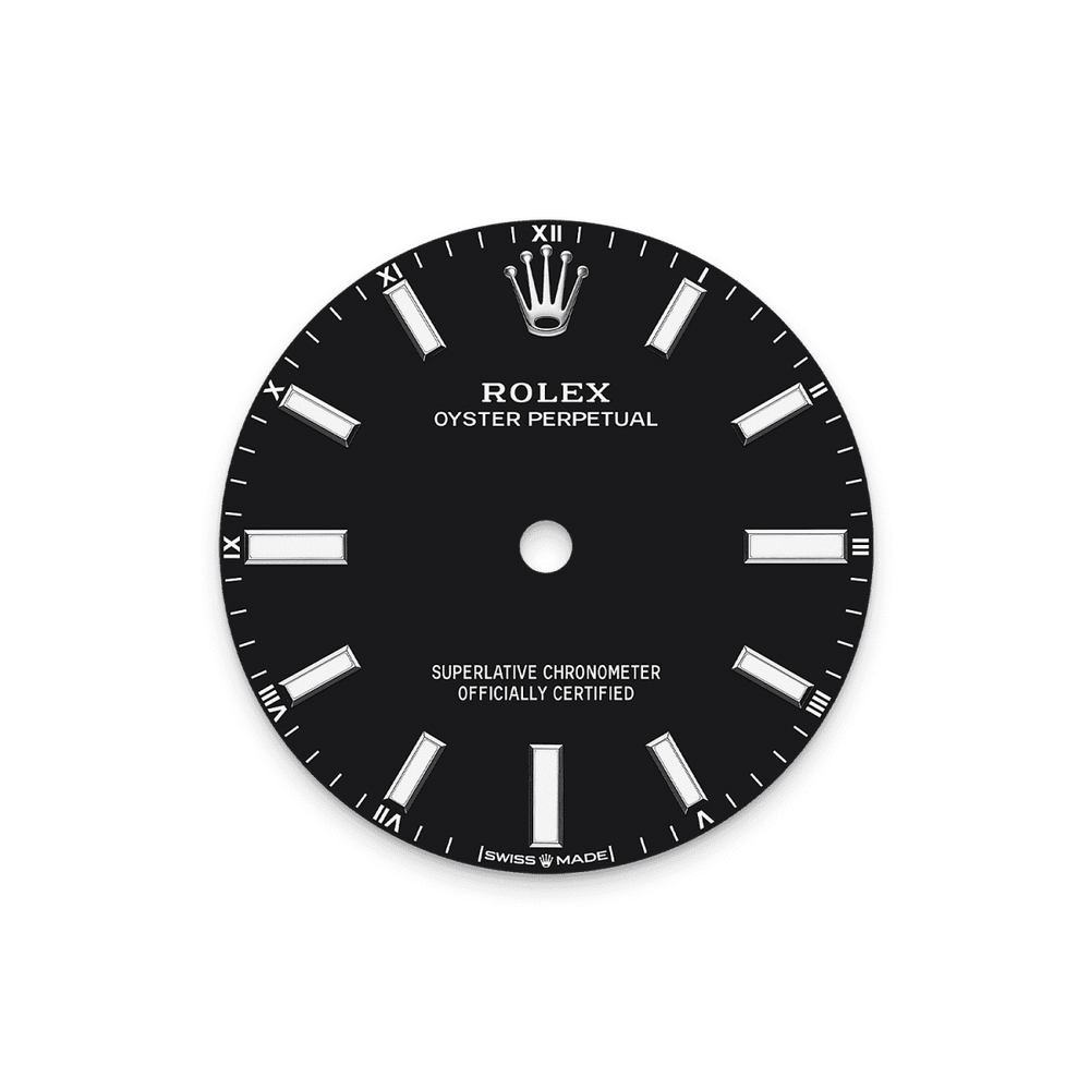 Unworn 2025, Oyster Perpetual, Oystersteel, 34mm, Black dial, Domed Oyster, Ref# 124200-0010, box and papers