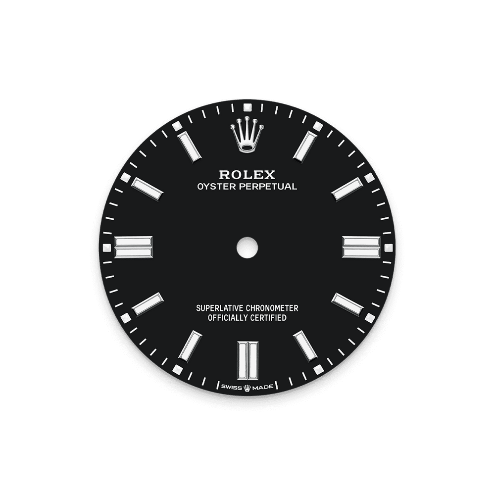 Unworn 2025, Oyster Perpetual, Oystersteel 41mm, Black dial, Domed Oyster, Ref# 134300-0008, box and papers