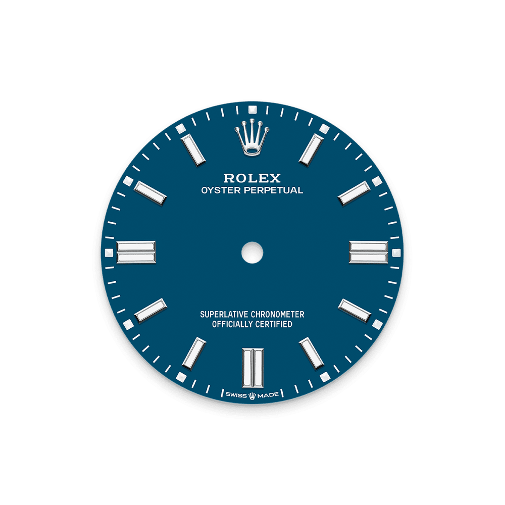 Unworn 2025, Oyster Perpetual, Oystersteel 41mm, Blue dial, Domed Oyster, Ref# 134300-0009, box and papers