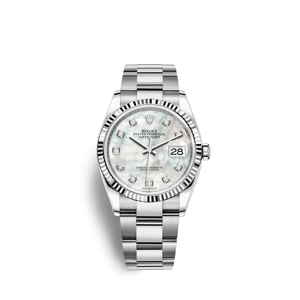 Datejust 36, Stainless Steel and 18k White Gold, 36mm, Ref# 126234-0020