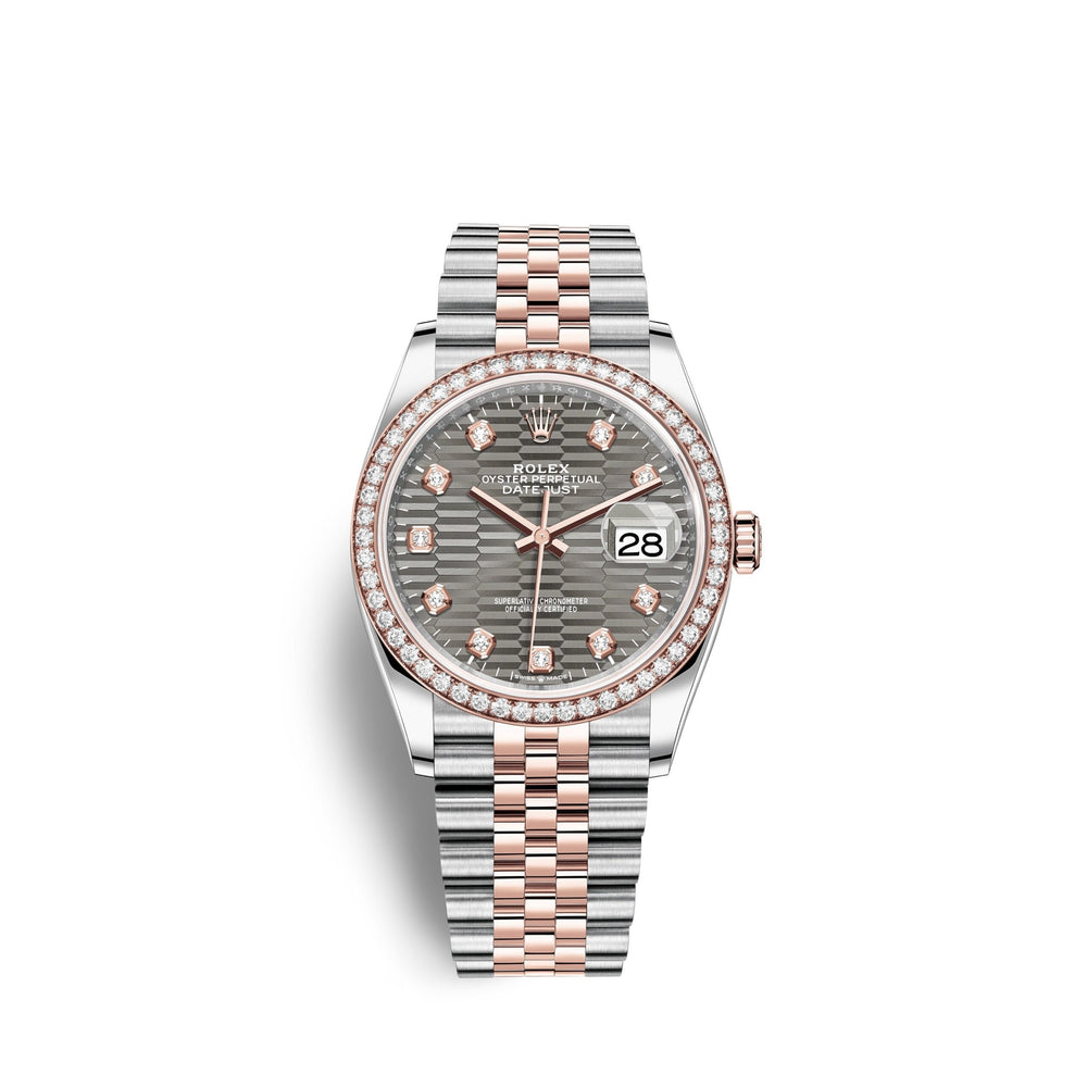 Datejust 36mm, Oystersteel and 18k Everose Gold, Ref# 126281rbr-0029