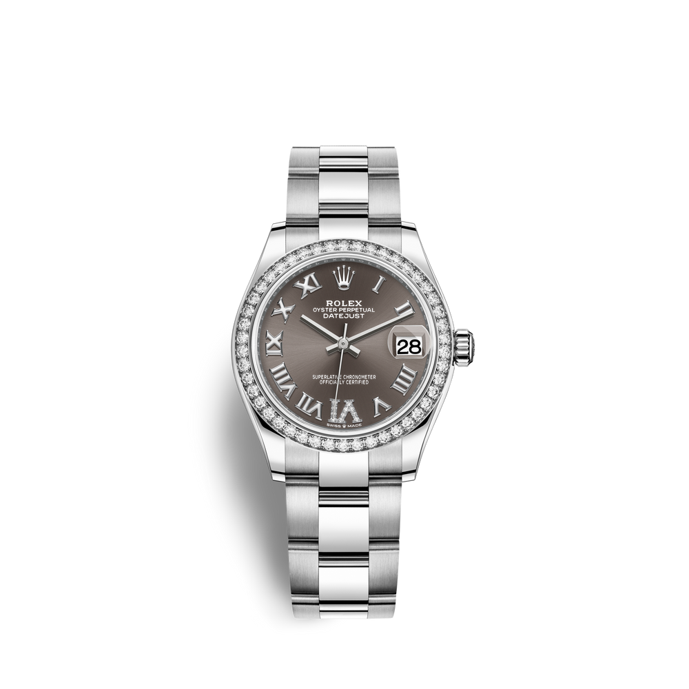 Datejust 31, Oystersteel, 18kt White Gold and diamonds, Ref# 278384RBR-0031