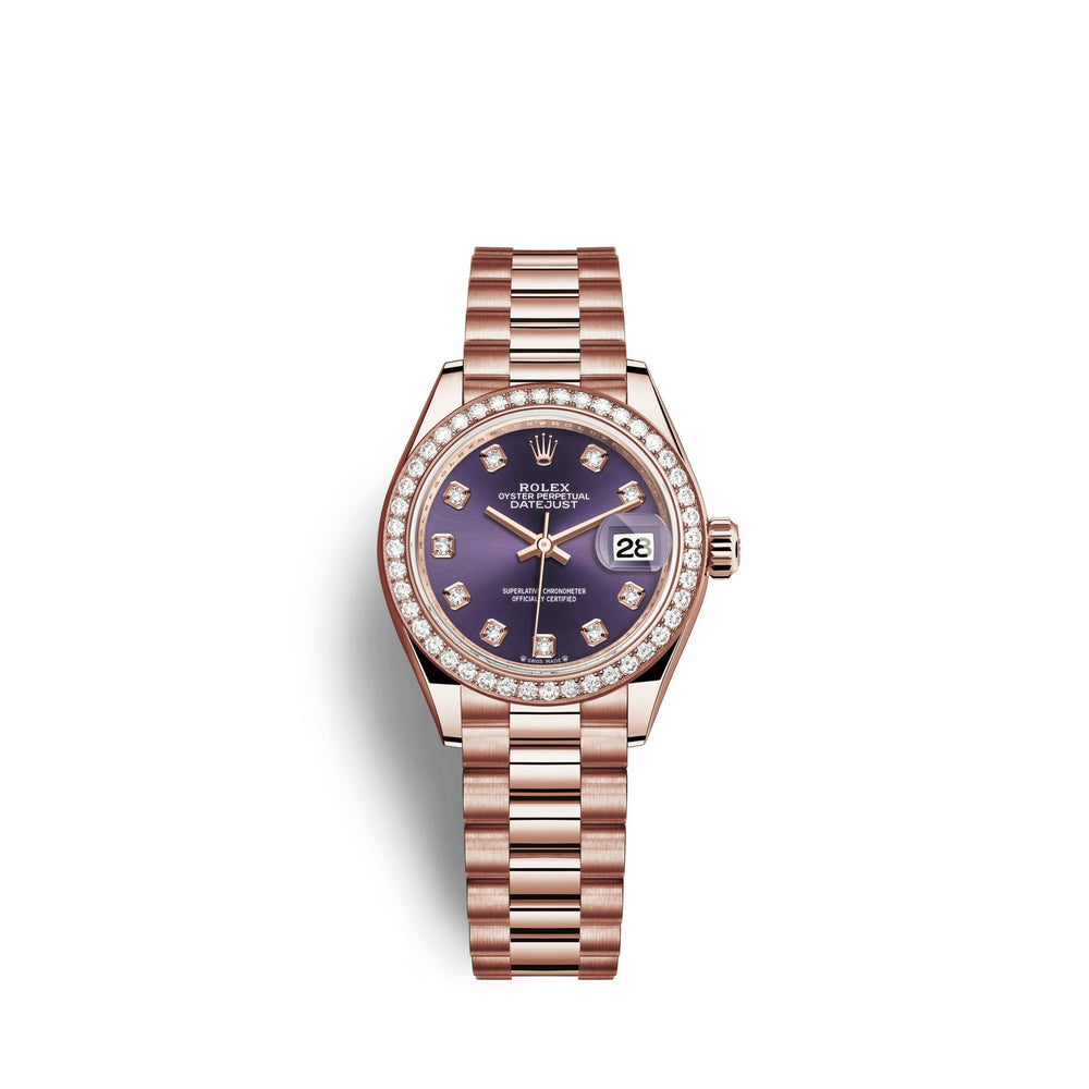 Lady-Datejust 28, 18kt Everose Gold and diamonds, Ref# 279135RBR-0020