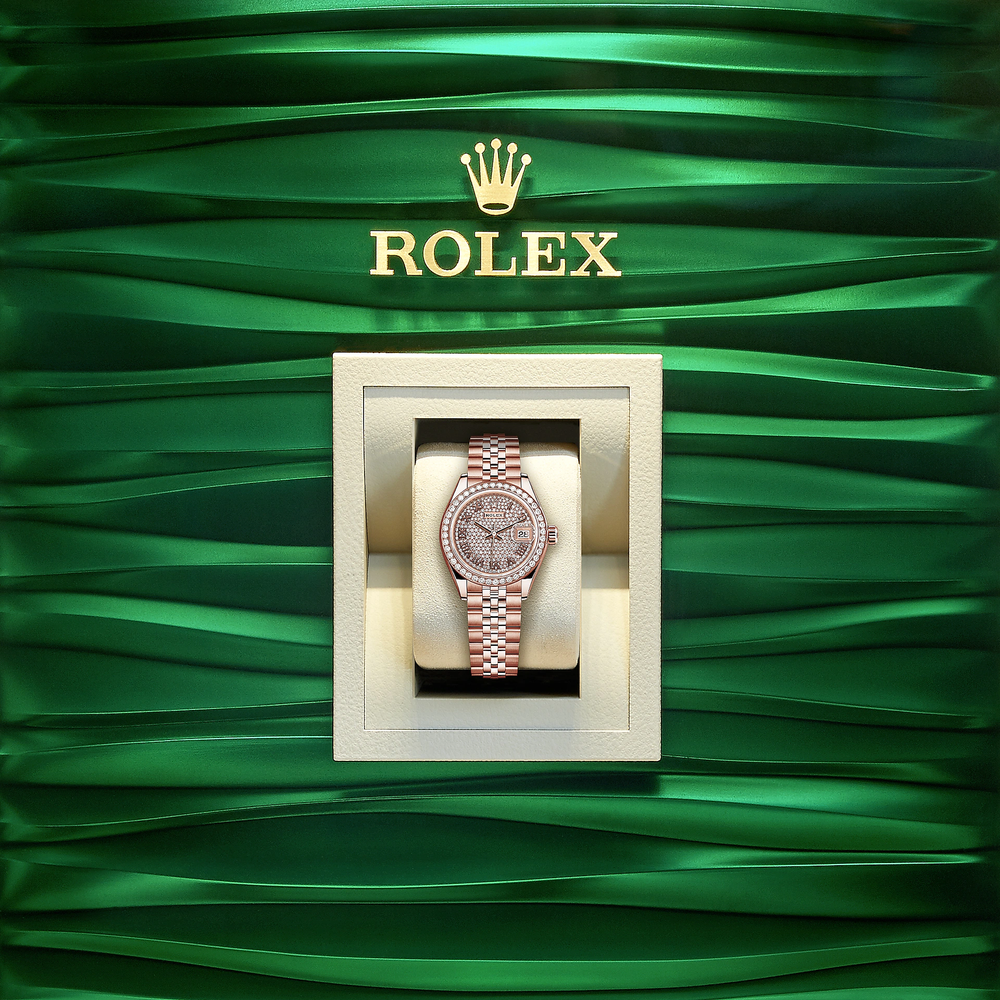 Lady-Datejust 28, 18kt Everose Gold and diamonds, Ref# 279135RBR-0022