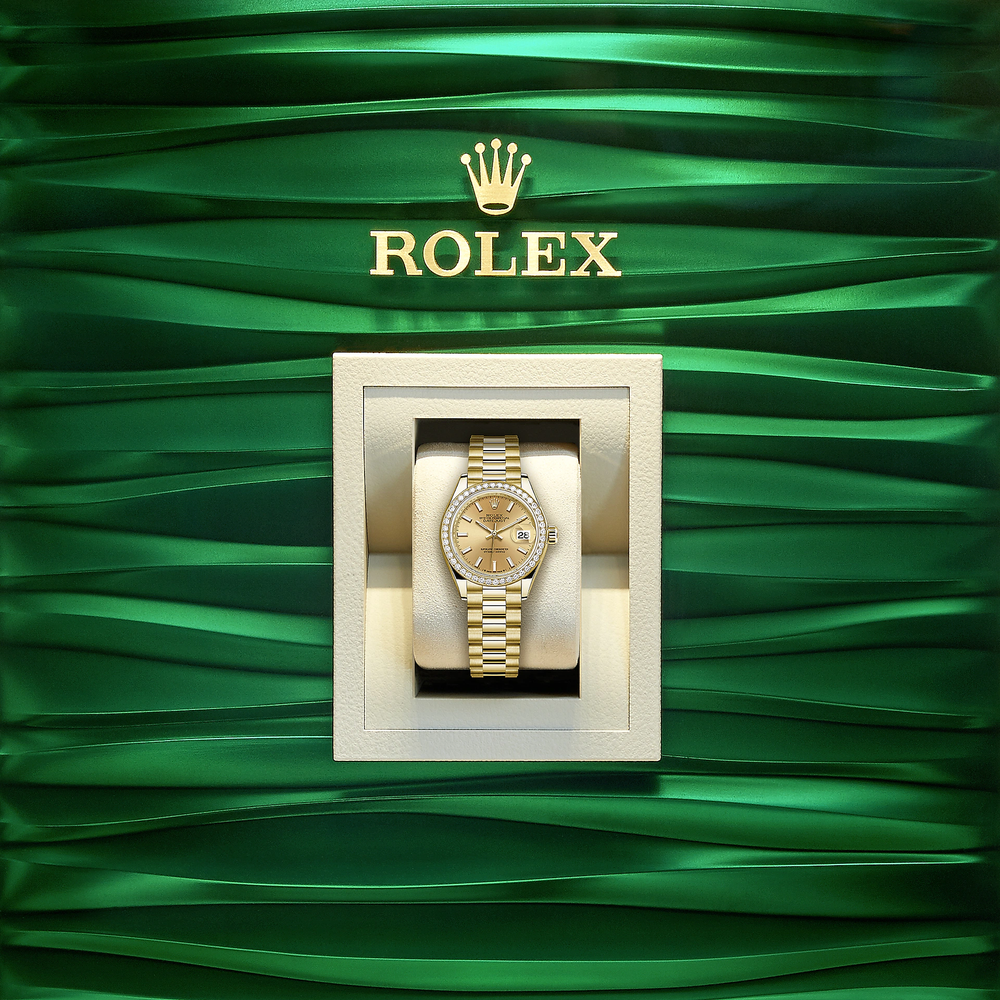 Lady-Datejust 28, 18kt Yellow Gold and diamonds, Ref# 279138RBR-0014