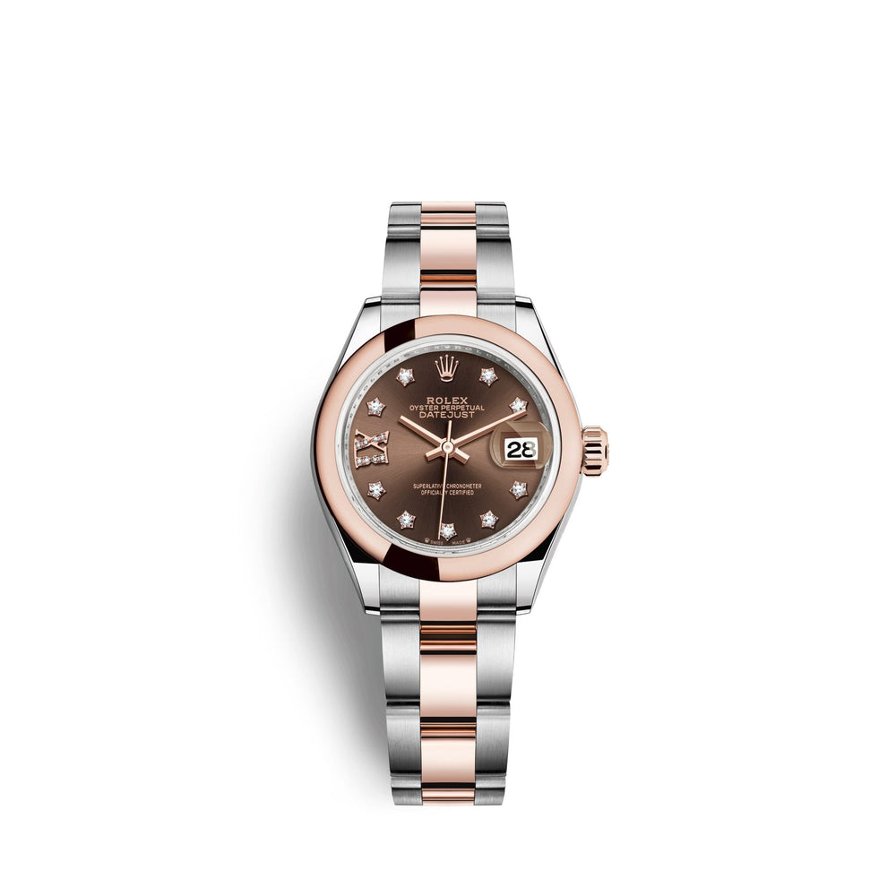 Lady-Datejust 28, Oystersteel and 18k Everose Gold, Ref# 279161-0004