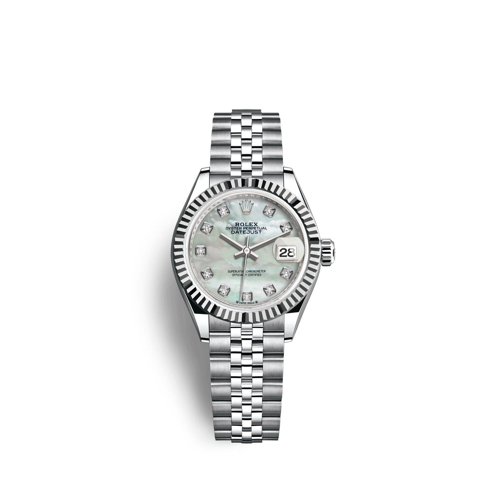 Lady-Datejust 28, Oystersteel and 18k White Gold, Ref# 279174-0009