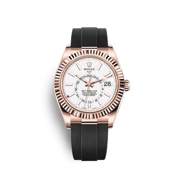 Sky-Dweller 42mm, 18k Everose Gold, Oysterflex, Ref# 326235-0004